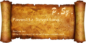 Pavesitz Szvetlana névjegykártya
